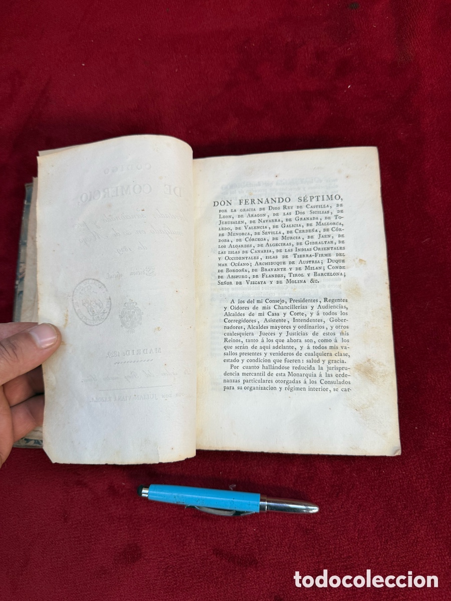 Libros antiguos: Antiguo libro de 1829,Codico de Comercio,Madrid! - Foto 10
