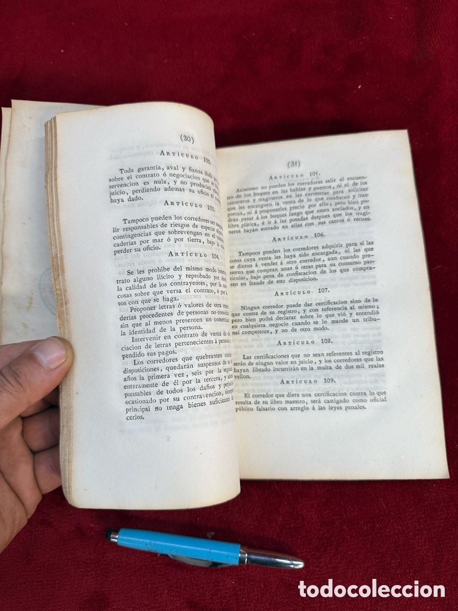 Libros antiguos: Antiguo libro de 1829,Codico de Comercio,Madrid! - Foto 11