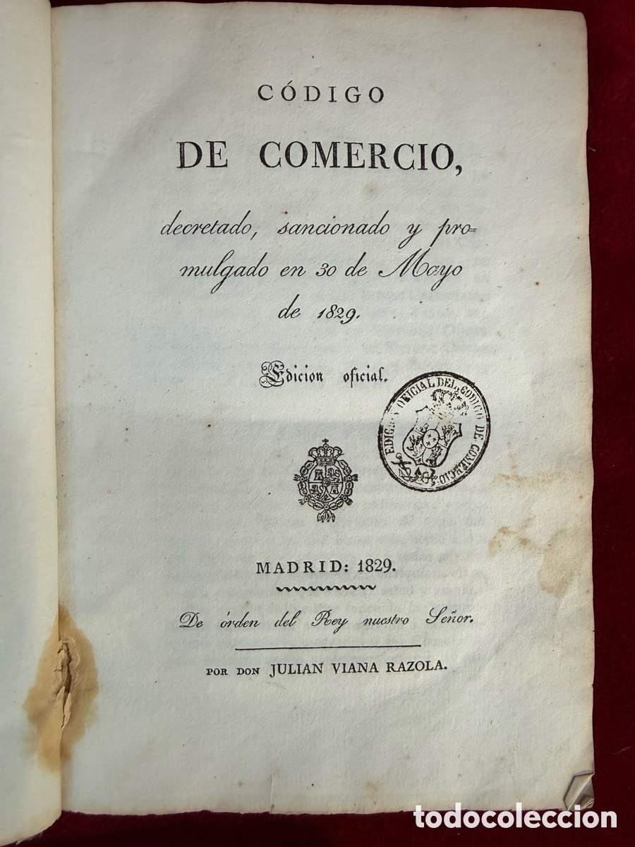 Libros antiguos: Antiguo libro de 1829,Codico de Comercio,Madrid! - Foto 19