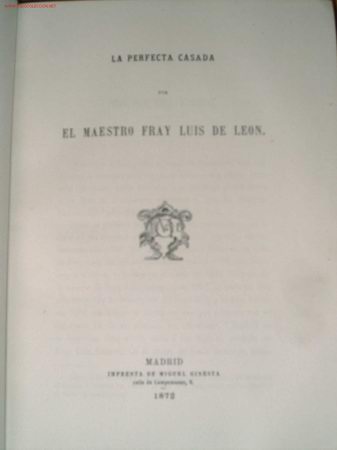 Libros antiguos: La perfecta casada / Fray Luis de Le&oacute;n - Foto 1