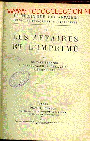 Libros antiguos: LES AFFAIRES ET LIMPRIM&Eacute;. - Foto 1