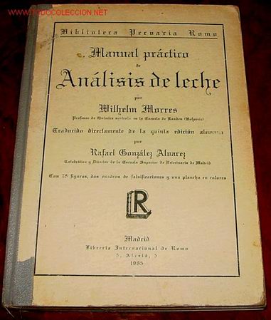 Libros antiguos: MANUAL PRACTICO DE ANALISIS DE LECHE - 1935 - Foto 1