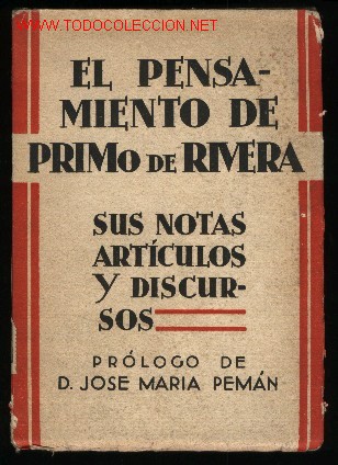 Livros antigos: ZF-069- El pensamiento de Primo de Rivera