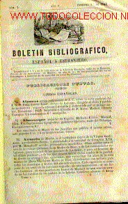 Libros antiguos: BOLET&Iacute;N BIBLIOGR&Aacute;FICO ESPA&Ntilde;OL Y EXTRANJERO - Foto 1