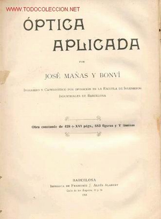 Libros antiguos: 1935. OPTICA APLICADA...858 FIGURAS - Foto 1