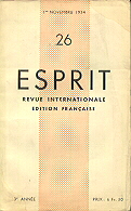 Libros antiguos: ESPRIT, Revue Internationale. n&ordm; 26. - Foto 1