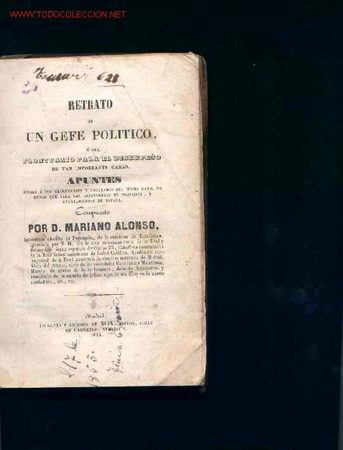 Libros antiguos: RETRATO DE UN GEFE POLITICO