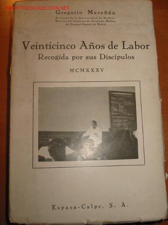 Libros antiguos: GREGORIO MARA&Ntilde;ON. 1.935 - Foto 1