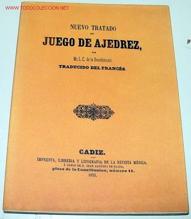 Old books: BOURNDONNAIS, L. C. De la NUEVO TRATADO DE JUEGO DE AJEDREZ