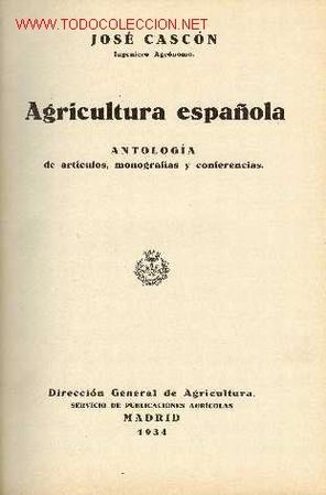 Libros antiguos: AGRICULTURA ESPA&Ntilde;OLA - Foto 1