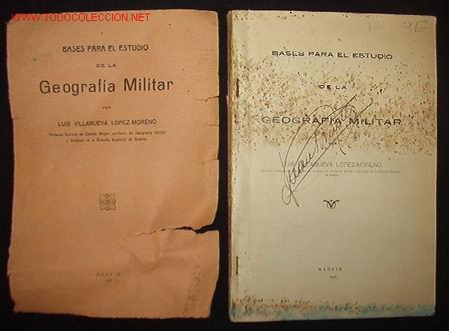 Libros antiguos: Bases para el estudio de la Geografia Militar - Foto 1