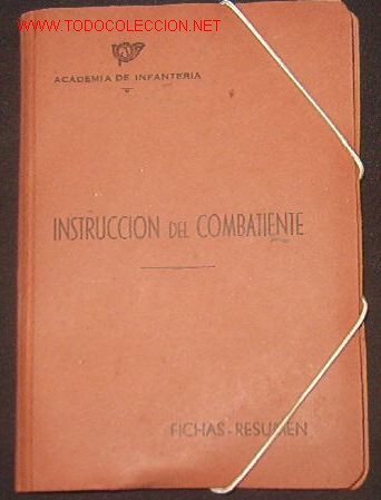 Libros antiguos: Instrucci&oacute;n del combatiente, fichas-resumen - Foto 1