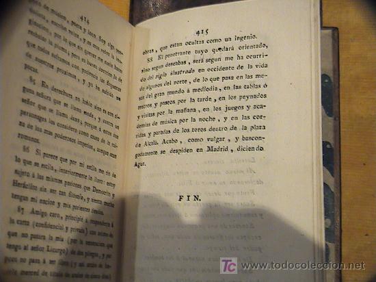 Libros antiguos: OBRAS DE CADALSO.  TRES TOMOS. A&Ntilde;O 1818 - Foto 10