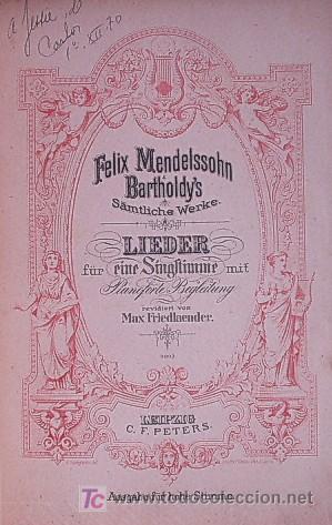 Libros antiguos: MENDELSSOHON BARTHOLDY, LIBRO DE PARTITURAS DE CIRCA DE 1870 - Foto 2
