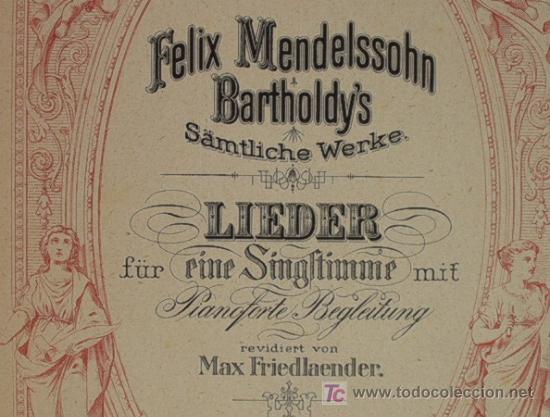 Libros antiguos: MENDELSSOHON BARTHOLDY, LIBRO DE PARTITURAS DE CIRCA DE 1870 - Foto 3