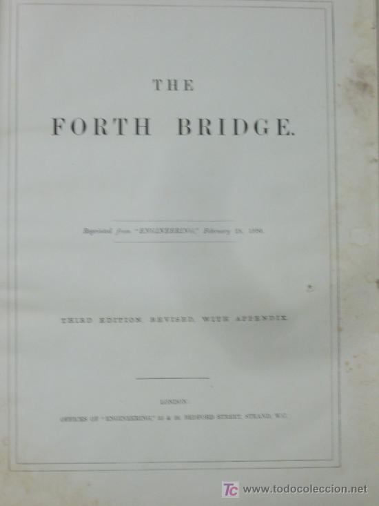 Libros antiguos: THE FORTH BRIDGE 1890 - Foto 1