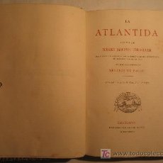 Libri antichi: LA ATLANTIDA - JACINT VERDAGUER- EDICIÓN DE 1878 BILINGÜE - ENCUADERNACIÓN BRUGALLA