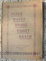 Old books: POKER,WHIST,BRIDGE,PIQUET,BESI. ED. 1932. VITORIA