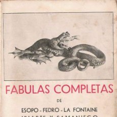 Libros antiguos: FÁBULAS COMPLETAS / DE ESOPO, FEDRO, LA FONTAINE. Lote 25614510
