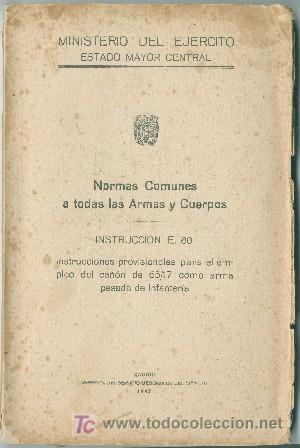 Antiquarische B&uuml;cher: Manual del ca&ntilde;&oacute;n de 65/17.