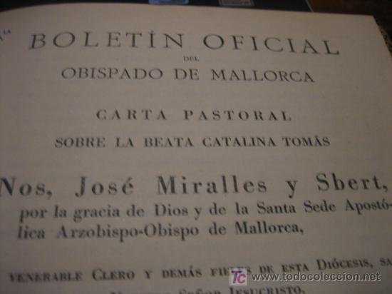 Libros antiguos: BOLETIN OFICIAL DEL OBISPADO DE MALLORCA - Foto 1