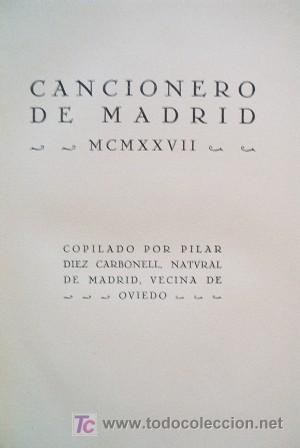 Libros antiguos: CANCIONERO DE MADRID - MCMXXVII - Foto 3