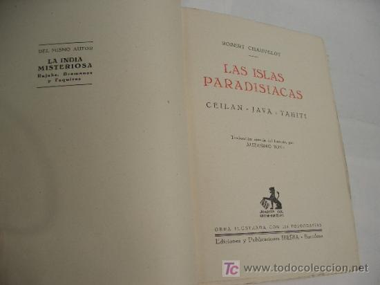 Libros antiguos: LAS ISLAS PARADISIACAS. Ceil&aacute;n, Java, Tahit&iacute;. PRIMERA EDICI&Oacute;N - Foto 2