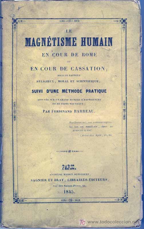 Libros antiguos: 1845: MAGNETISMO HUMANO - Foto 1