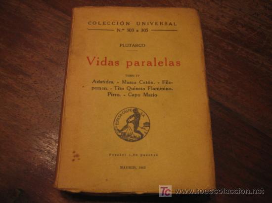 Libros antiguos: VIDAS PARALELAS  TOMO  IV - Foto 1