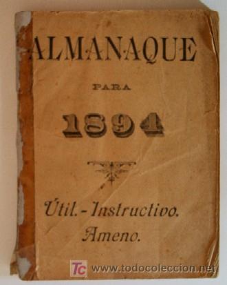 Libros antiguos: ALMANAQUE PARA 1894 - Foto 1