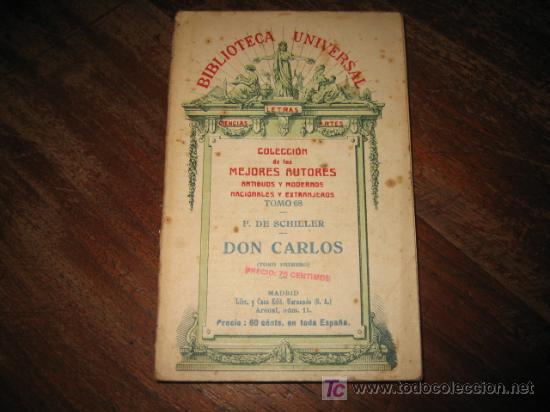 Libros antiguos: DON CARLOS - Foto 1