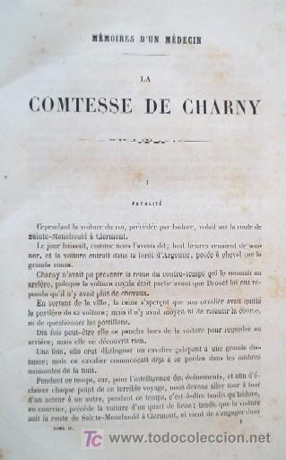 Libros antiguos: LA COMPTESSE DE CHARNY - ALEXANDRE DUMAS - 2 TOMOS - A&Ntilde;O 1859 - Foto 12