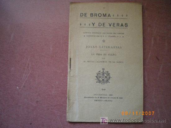 Libros antiguos: LA VIDA ES SUE&Ntilde;O. Calder&oacute;n de la Barca. 1915 - Foto 1