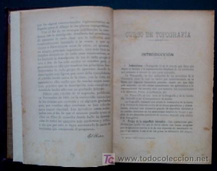 Libros antiguos: CURSO DE TOPOGRAFIA - A&Ntilde;O 1896 - Foto 3