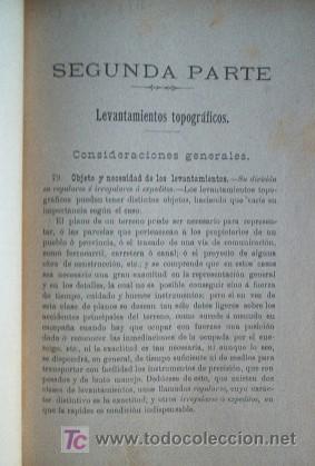 Libros antiguos: CURSO DE TOPOGRAFIA - A&Ntilde;O 1896 - Foto 4