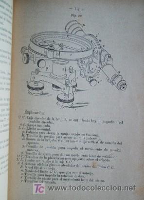 Libros antiguos: CURSO DE TOPOGRAFIA - A&Ntilde;O 1896 - Foto 5