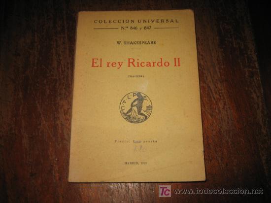 Libros antiguos: EL REY RICARDO II - Foto 1