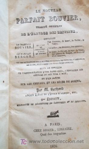 Libros antiguos: LE PARFAIT BOUVIER - A&Ntilde;O 1836 - Foto 2