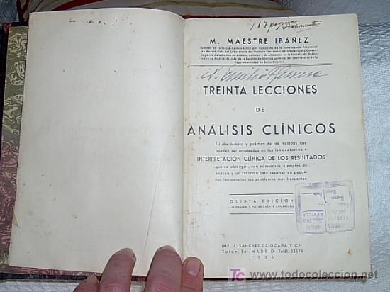 Libros antiguos: LIBRO DE ANALISIS CLINICO - Foto 1