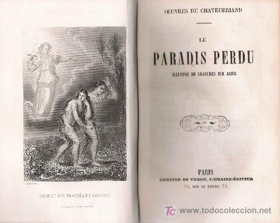 Libros antiguos: Le Paradis Perdu [ Milton ] ; Chateaubriand - Foto 1