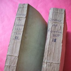 Libros antiguos: CORTES DE ESPAÑA - 2 TOMOS - 1837 - 1838 