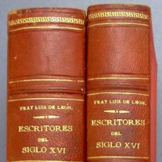 Libros antiguos: S. JUAN DE LA CRUZ, F. PEDRO MALON DE CHAIDE, F. HERNANDO DE ZÁRATE Y F. LUIS DE LEON. 2 VOL1872/86.. Lote 23603961
