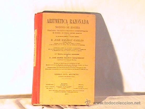 Libros antiguos: ANTIGUO LIBRO DE ARITM&Egrave;TICA RAZONADA - Foto 1