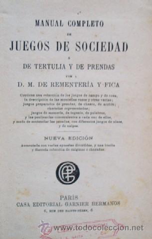 Libros antiguos: MANUAL COMPLETO DE JUEGOS DE SOCIEDAD - Foto 2