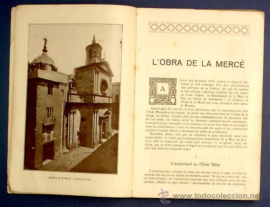Libros antiguos: FESTES CENTENARIES DEL DEVALLAMENT DE LA MARE DE DEU DE LA MERC&Egrave;. EDITORIAL CATALANA, MCMXVIII. - Foto 4
