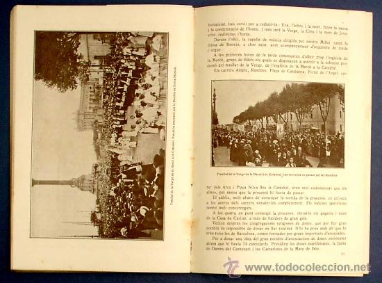 Libros antiguos: FESTES CENTENARIES DEL DEVALLAMENT DE LA MARE DE DEU DE LA MERC&Egrave;. EDITORIAL CATALANA, MCMXVIII. - Foto 7