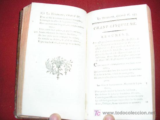 Libros antiguos: 1788 LA HENRIADA CON LAS VARIANTES. VOLTAIRE. Chez BROCAS. EN FRANCES - Foto 7