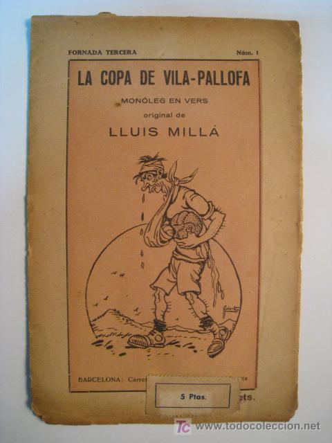 Libros antiguos: LA COPA DE VILA PALLOFA. LLUIS MILLA - Foto 1