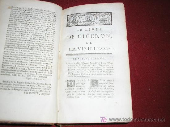 Libros antiguos: 1754 LOS LIBROS DE CICERON. Chez JOSEPH BARBOU. - Foto 4