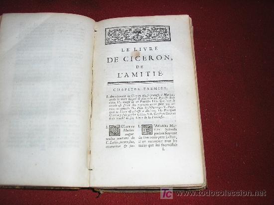Libros antiguos: 1754 LOS LIBROS DE CICERON. Chez JOSEPH BARBOU. - Foto 5